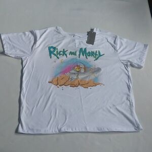 Rick and Morty White Graphic T-Shirt‎ Size Womens XXL